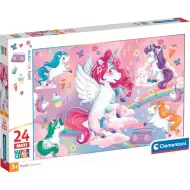 Puzzle maxi supercolor 24 pezzi unicorni colorati - Clementoni