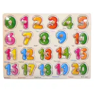Puzzle numerico in legno da 0 a 20
