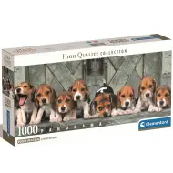 Puzzle panoramico da 1000 pezzi con cuccioli di Beagle 98x33cm - Clementoni