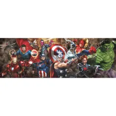 Puzzle panoramico da 1000 pezzi con supereroi Marvel 98x33cm - Clementoni immagine 2