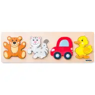 Puzzle per bambini in legno da 4 pezzi - Woodyland