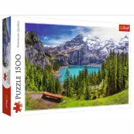 Puzzle premium da 1500 pezzi del Lago Oeschinen, Alpi, Svizzera - Trefl