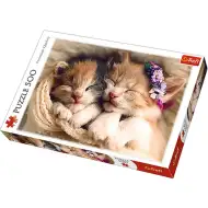 Puzzle premium da 500 pezzi con gattini che dormono - Trefl