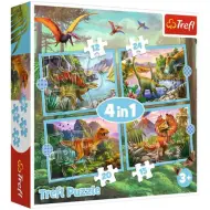 Puzzle set 4 in 1 Dinosauri - Trefl