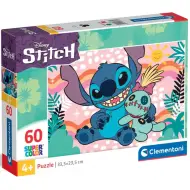 Puzzle supercolor da 60 pezzi con Lilo e Stitch e peluche Scrump - Clementoni