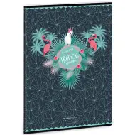 Quaderno a quadretti con copertina rigida Pink Flamingo A/4