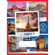 Quaderno a righe cucito, formato A4, motivo Parigi, 81-32