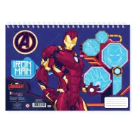 Quaderno a spirale A4 con 30 fogli di Iron Man e Avengers in diverse varianti
