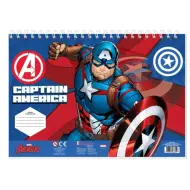 Quaderno creativo da colorare di Capitan America con stencil e adesivi in diverse varianti.