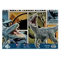 Quaderno creativo da colorare di Jurassic World con adesivi e stencil in diverse varianti