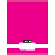 Quaderno cucito semplice, formato A4, 80 pagine, 32 righe, colore rosa neon.