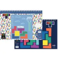 Quaderno di schizzi Tetris con adesivi e stencil