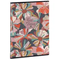 Quaderno liscio A/4 con graffette extra Floral Collage