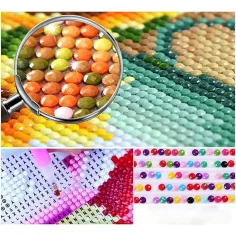 Quadro con diamanti: Set di pittura diamante mongolfiera 40x50 cm immagine 3