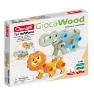 Quercetti: Gioco di costruzione in legno con animali Techo