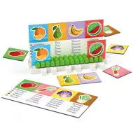 Quercetti: Gioco educativo in lingua straniera Montessori Verdure e Frutta set di 3 pezzi