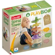 Quercetti: Play Bio Spiral Tower pista per biglie 46 pezzi