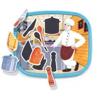 Quercetti: Set di 3 puzzle magnetici attività Montessori
