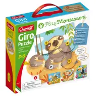 Quercetti: Set di puzzle animali Montessori Giro da 4 pezzi