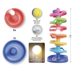 Quercetti: Torre a Spirale pista per biglie per bambini con biglia luminosa immagine 2