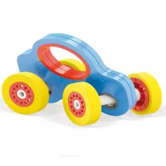 Quercetti: Wroom auto in legno di colore blu immagine 2