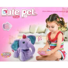 RC Cute Pet: Elefante di peluche interattivo telecomandato con accessori 2.4GHz 40cm immagine 5