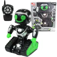 RC MacroBot interattivo con telecomando nero-verde con luci e suoni 20cm
