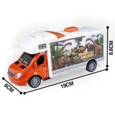 RC Telecomando Walking with Dinosaurs camper con luci 27MHz scala 1/32 25cm immagine 4