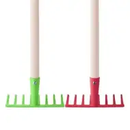 Rastrello da giardino con manico in legno da 75 cm, disponibile in diversi colori, 1 pz - Woodyland