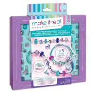 Rendilo reale! Set per creare braccialetti con pendente di cristallo, blu trasparente
