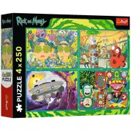 Rick e Morty Avventure Pazze puzzle 4x250 pezzi - Trefl