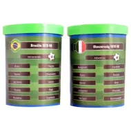 Rigioca la finale della Coppa del Mondo 1970! Set di calcio da tavolo Brasile-Italia con squadra regalo.