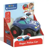 Roger, macchinina della polizia a retrocarica per bambini con suoni e luci - Clementoni