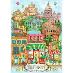Roma a mezzanotte puzzle Premium Plus Quality da 1000 pezzi - Trefl immagine 2