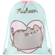 Sacca sportiva Pusheen menta, 34x43 cm