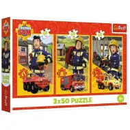 Sam il pompiere: Il team dei pompieri puzzle 3x50 pezzi - Trefl