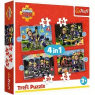 Sam il pompiere puzzle 4 in 1 da 12-15-20-24 pezzi - Trefl