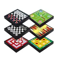 Scacchiera magnetica 6 in 1 da 20x20 cm