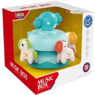 Scatola musicale di colore blu