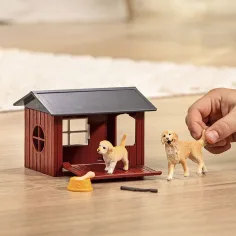 Schleich Farm World – Casetta per cani con cuccioli di Golden Retriever set di gioco (42722) immagine 3