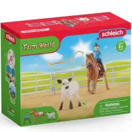 Schleich: Farm World - Set da gioco gara di lazo con cowgirl (42577)