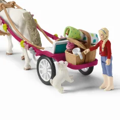 Schleich: Horse Club - Set da gioco carrozza per spettacolo equestre con picnic (42467) immagine 2