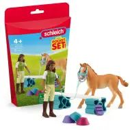Schleich: Set di addestramento per cavalli di Sarah con puledro Tennessee Walker (42756)