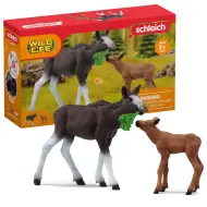 Schleich: Wild Life - Set di figure con alce e vitello (42629)