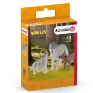 Schleich: Wild Life - Set di figure di lupo madre con cuccioli (42472)