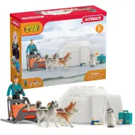 Schleich: Wild Life - Set di gioco Spedizione in Antartide con figure e slitta trainata da cani (42558)