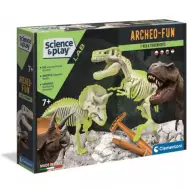 Science&amp;Play: Archeofun T-rex e Triceratops luminosi set da archeologo - Clementoni