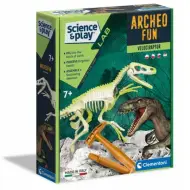 Science&amp;Play: Archeofun Velociraptor Luminoso set da archeologo - Clementoni