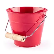 Secchio retrò in metallo rosso - Woodyland