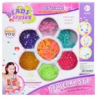 Serie Perline: Set di creazione di gioielli con oltre 100 perline colorate e trasparenti